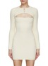 Main View - Click To Enlarge - T BY ALEXANDER WANG - Cut Out Bouclé Mini Dress