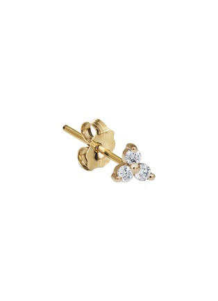 Detail View - Click To Enlarge - MARIA TASH - Trinity Diamond 18K Gold Stud Earring