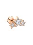 Detail View - Click To Enlarge - MARIA TASH - Three Star Garland Diamond 18K Rose Gold Stud Earring