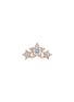 Main View - Click To Enlarge - MARIA TASH - Three Star Garland Diamond 18K Rose Gold Stud Earring