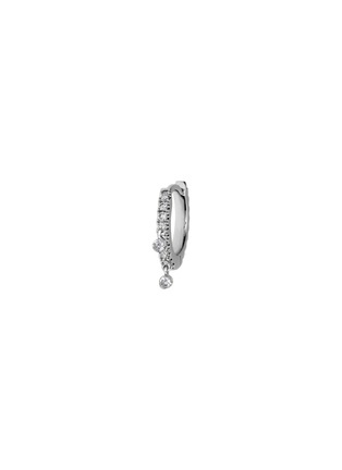 Main View - Click To Enlarge - MARIA TASH - Eternity Diamond 18K White Gold Hoop Earring