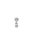 Detail View - Click To Enlarge - MARIA TASH - Invisible Set Diamond 18K White Gold Stud Earring