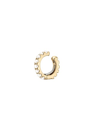 Detail View - Click To Enlarge - MARIA TASH - 14k Gold Pearl Eternity Tash Cuff Earring