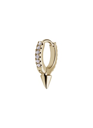 Main View - Click To Enlarge - MARIA TASH - 18k Gold Diamond Short Spike Eternity Hoop Earring