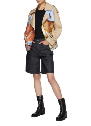 Figure View - Click To Enlarge - DRY CLEAN ONLY - Scarf Print Trench Jacket