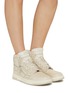 Figure View - Click To Enlarge - AMIRI - Crystal Skel Top Glitter Hi-Top Sneakers