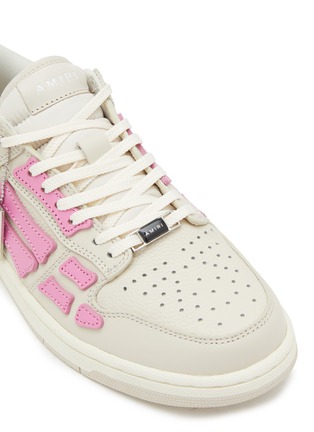 Detail View - Click To Enlarge - AMIRI - Skel Top Leather Low-Top Sneakers