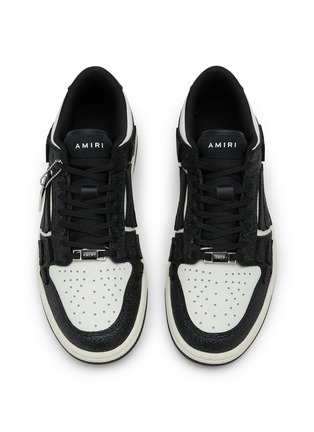 Detail View - Click To Enlarge - AMIRI - Crystal Skel Top Glitter Low-Top Sneakers