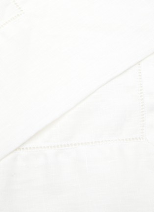Detail View - Click To Enlarge - RIVOLTA CARMIGNANI  - Classic Plus Linen Table Cloth — Bianco