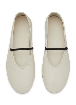 Detail View - Click To Enlarge - THE ROW - Elastic Strap Leather Ballerina Flats