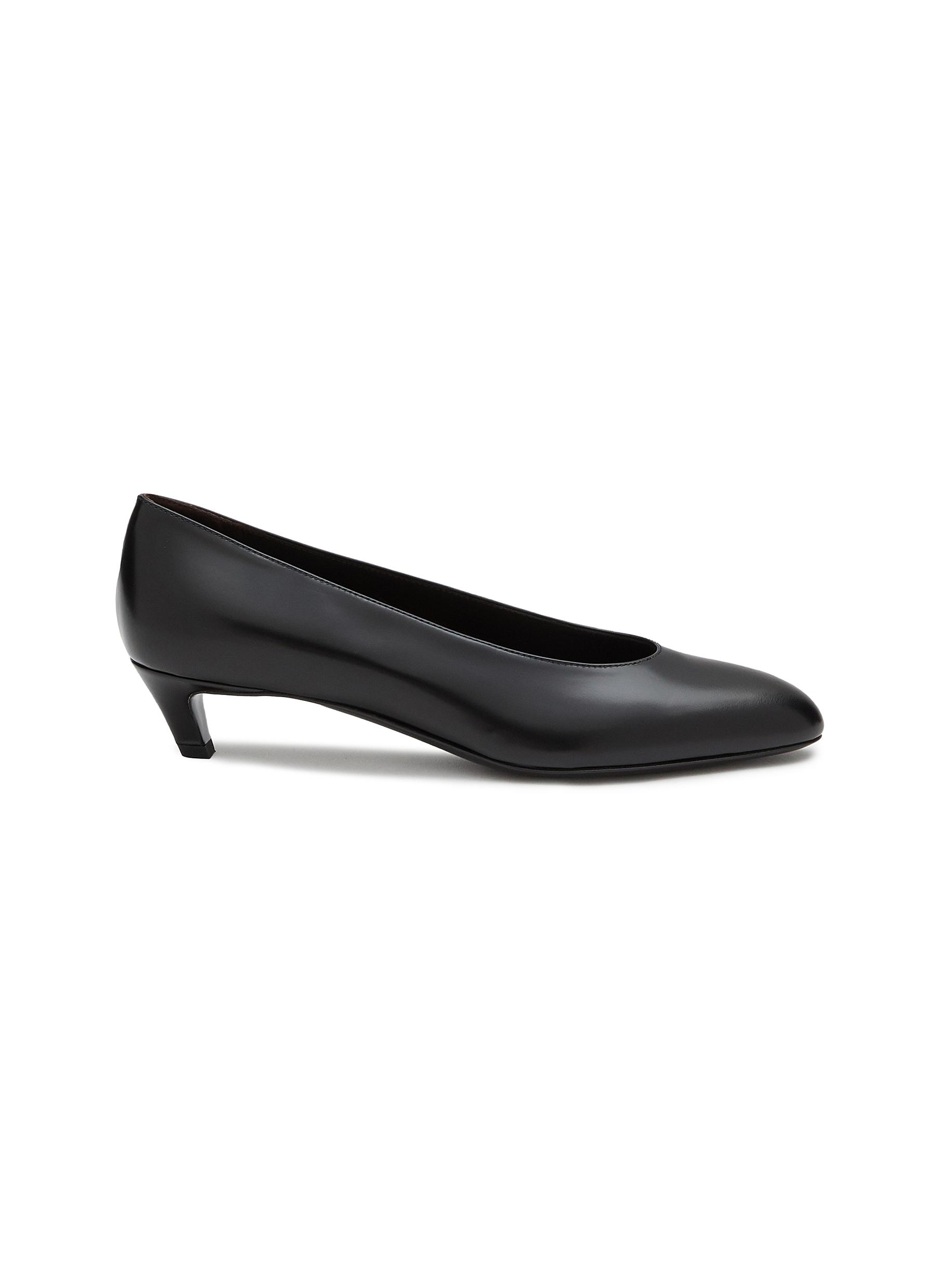 THE ROW Slanted Heel Leather Pumps Women Lane Crawford