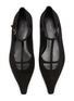 Detail View - Click To Enlarge - THE ROW - Cyd Suede Ballerina Flats
