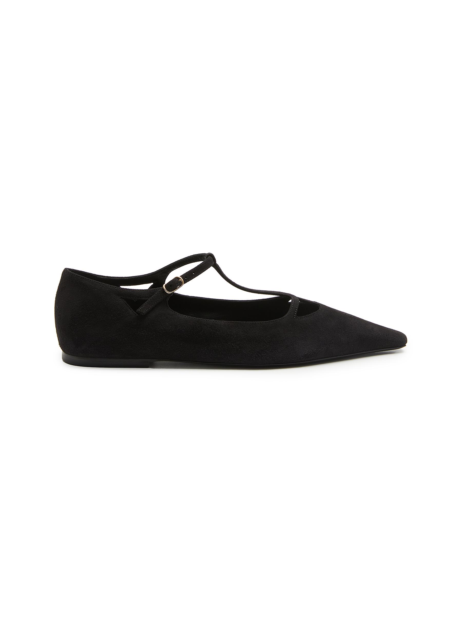 THE ROW Cyd Suede Ballerina Flats Women Lane Crawford