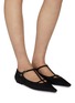 Figure View - Click To Enlarge - THE ROW - Cyd Suede Ballerina Flats