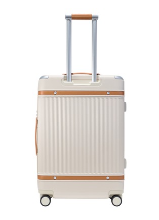 Back View - Click To Enlarge - PARAVEL - Aviator Grand Checked Luggage — Scout Tan