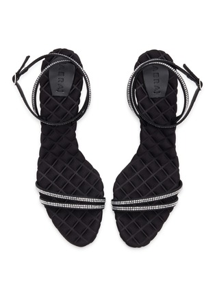 Detail View - Click To Enlarge - AERA - Swarovski Crystal Embellished Double Band Heeled Sandals