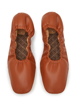Detail View - Click To Enlarge - AERA - Vegan Leather Scrunch Ballet Flats