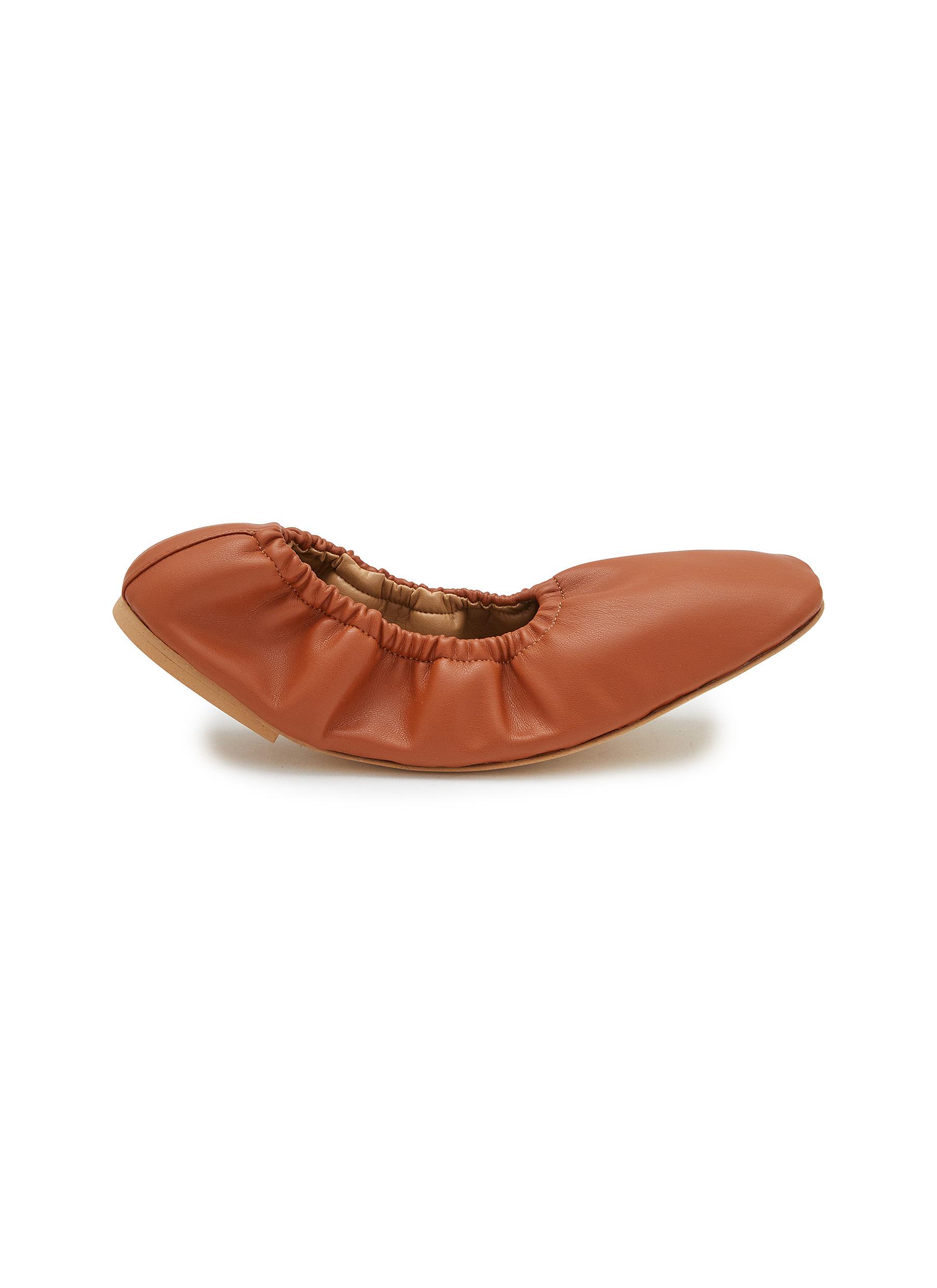 Womens scrunch ballet on sale flats