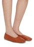 Figure View - Click To Enlarge - AERA - Vegan Leather Scrunch Ballet Flats