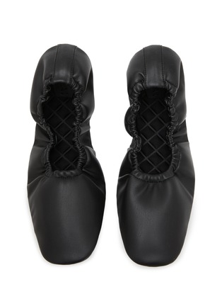 Detail View - Click To Enlarge - AERA - Vegan Leather Scrunch Ballet Flats