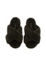 Detail View - Click To Enlarge - YVES SALOMON - Crossover Strap Fur Slides