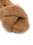 Detail View - Click To Enlarge - YVES SALOMON - Crossover Strap Fur Slides