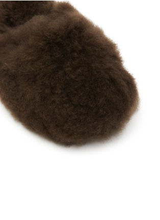 Detail View - Click To Enlarge - YVES SALOMON - Folk Shearling Fur Slides