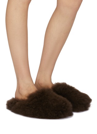 Figure View - Click To Enlarge - YVES SALOMON - Folk Shearling Fur Slides