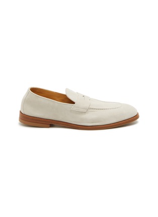 Main View - Click To Enlarge - BRUNELLO CUCINELLI - Suede Penny Loafers