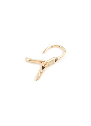 Detail View - Click To Enlarge - MÉTIER BY TOMFOOLERY - Az 9K Gold Opal Sapphire Mini Honey Hooks Single Earring