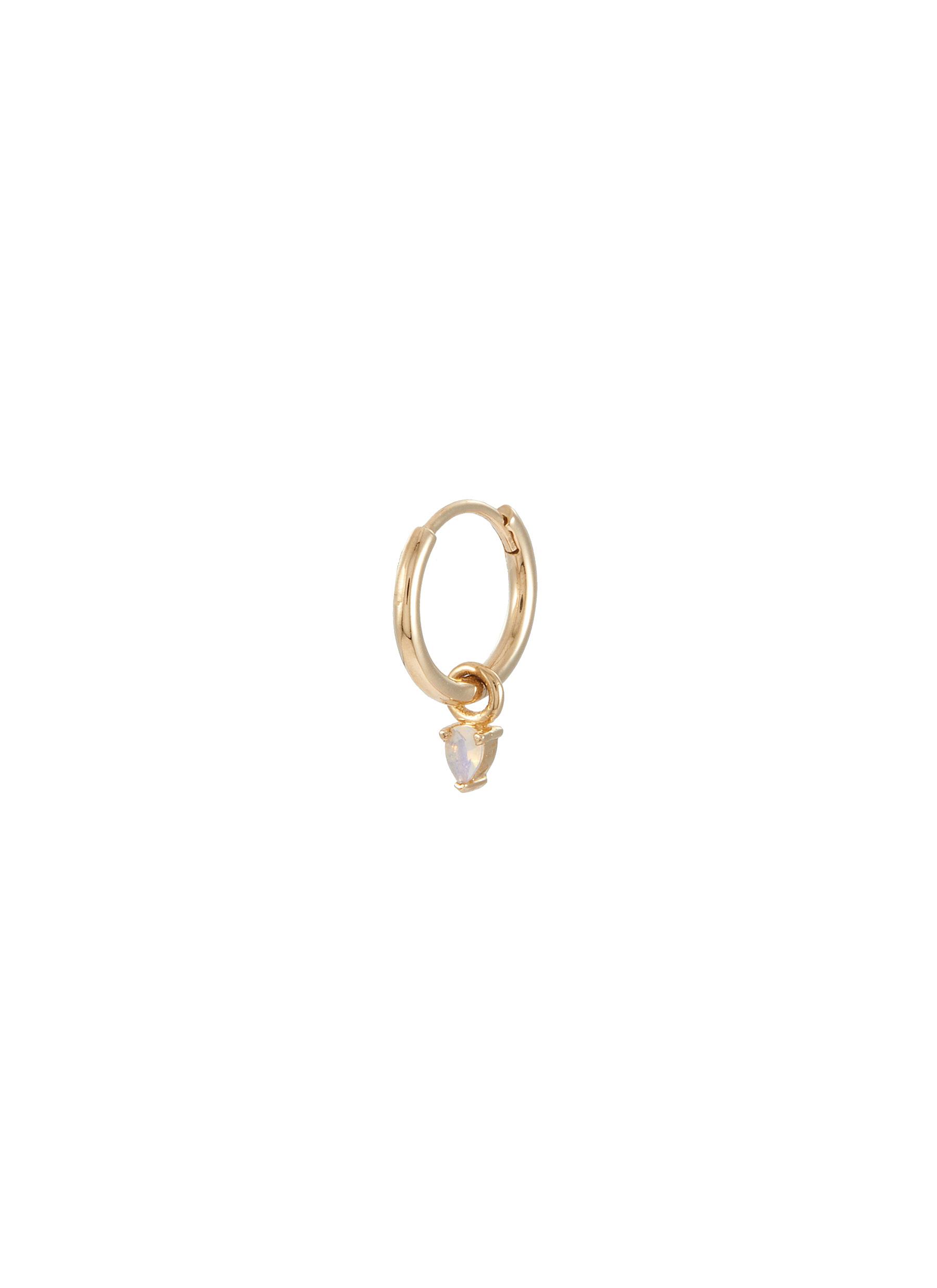 9K Gold Opal Charm Single Clicker Earring