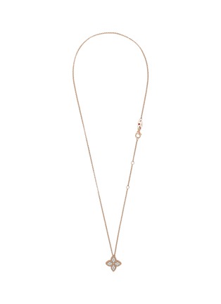 Main View - Click To Enlarge - ROBERTO COIN - Princess Flower 18K Gold Diamond Ruby Necklace — 45cm