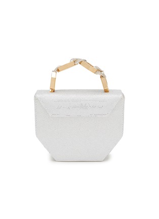Main View - Click To Enlarge - GEDEBE - Octo Crystal Embellished Lamé Bag