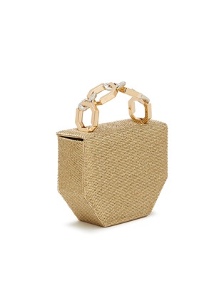 Detail View - Click To Enlarge - GEDEBE - Octo Crystal Embellished Lamé Bag