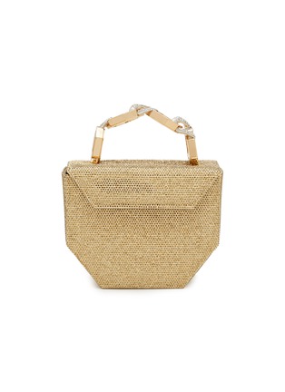 Main View - Click To Enlarge - GEDEBE - Octo Crystal Embellished Lamé Bag