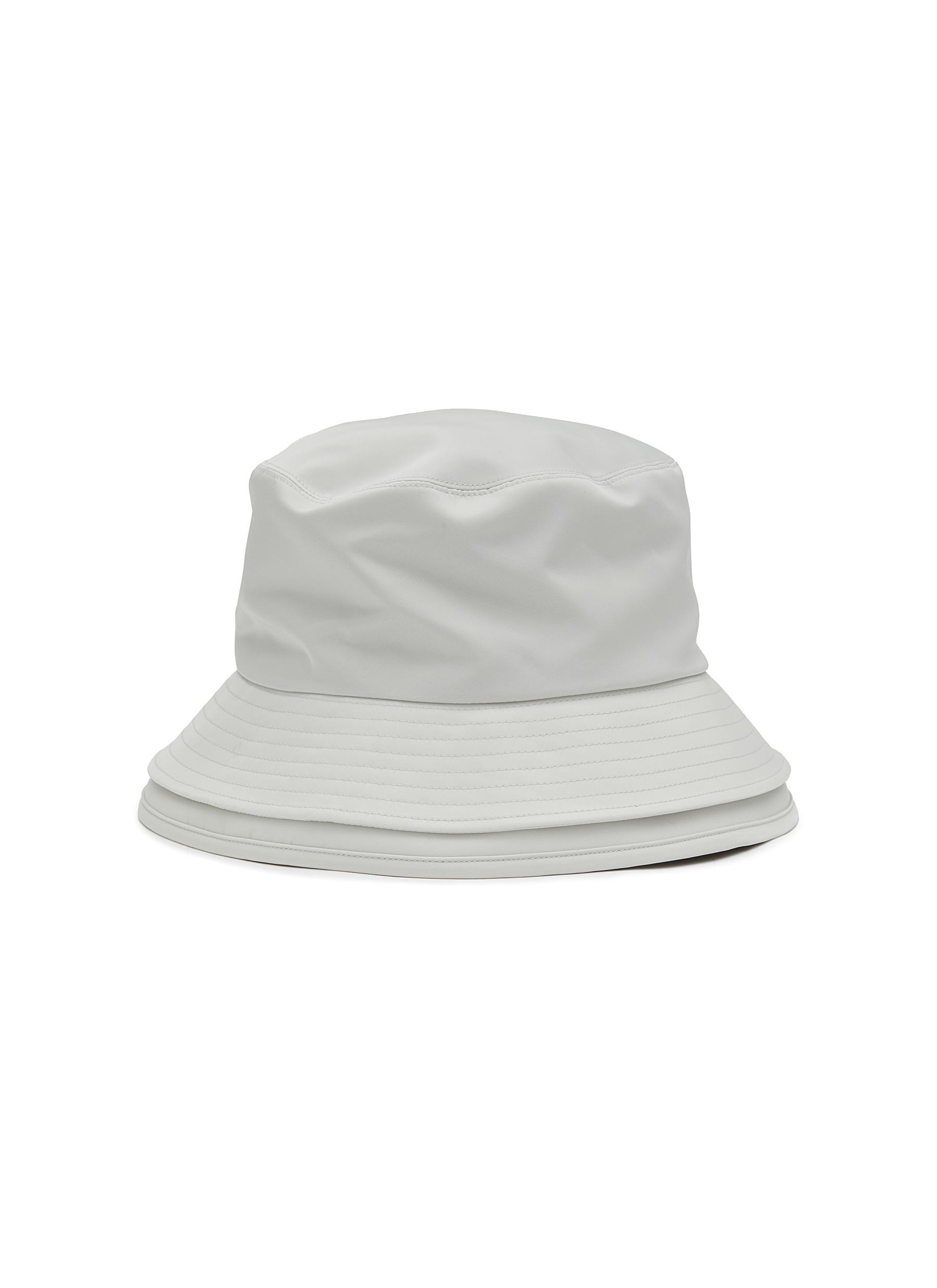 SACAI, Nylon Double Brim Bucket Hat, OFF-WHITE, Women