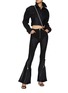 Figure View - Click To Enlarge - MUGLER - Zippered Scuba Panelled Jeans