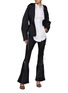 Figure View - Click To Enlarge - MUGLER - Low Waisted Zip Up Jacket