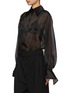 Detail View - Click To Enlarge - MUGLER - Sheer Organza Blouse Silk Bodysuit