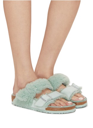 Figure View - Click To Enlarge - BIRKENSTOCK - Arizona Shearling Leather Sandals