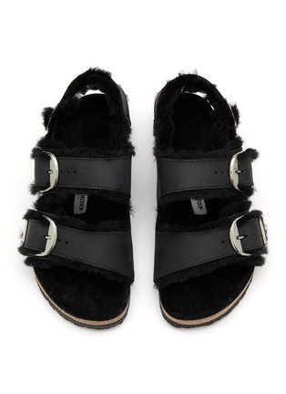 Detail View - Click To Enlarge - BIRKENSTOCK - Milano Big Buckle Shearling Sandals