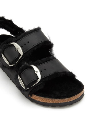 Detail View - Click To Enlarge - BIRKENSTOCK - Milano Big Buckle Shearling Sandals