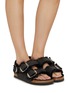 Figure View - Click To Enlarge - BIRKENSTOCK - Milano Big Buckle Shearling Sandals