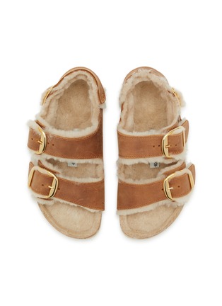 Detail View - Click To Enlarge - BIRKENSTOCK - Milano Big Buckle Shearling Sandals