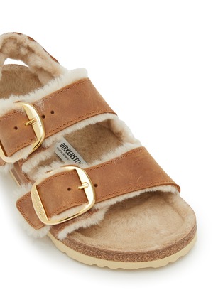 Detail View - Click To Enlarge - BIRKENSTOCK - Milano Big Buckle Shearling Sandals