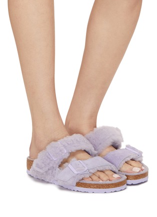 Figure View - Click To Enlarge - BIRKENSTOCK - Arizona Shearling Leather Sandals