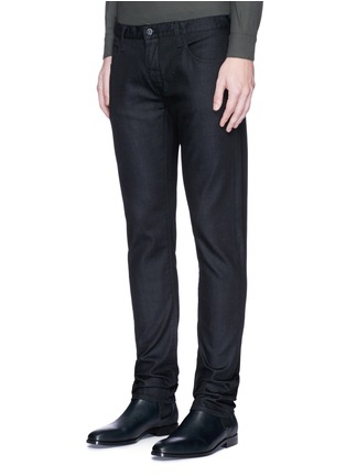 Front View - Click To Enlarge - ARMANI COLLEZIONI - Slim fit raw jeans