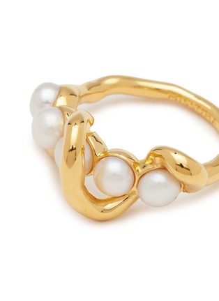 Detail View - Click To Enlarge - MISSOMA - Molten Freshwater Pearl 18K Gold-Plated Stering Silver Ring
