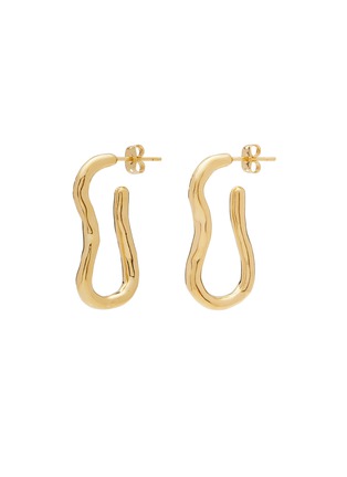 Main View - Click To Enlarge - MISSOMA - Molten 18K Gold-Plated Ovate Hoop Earrings