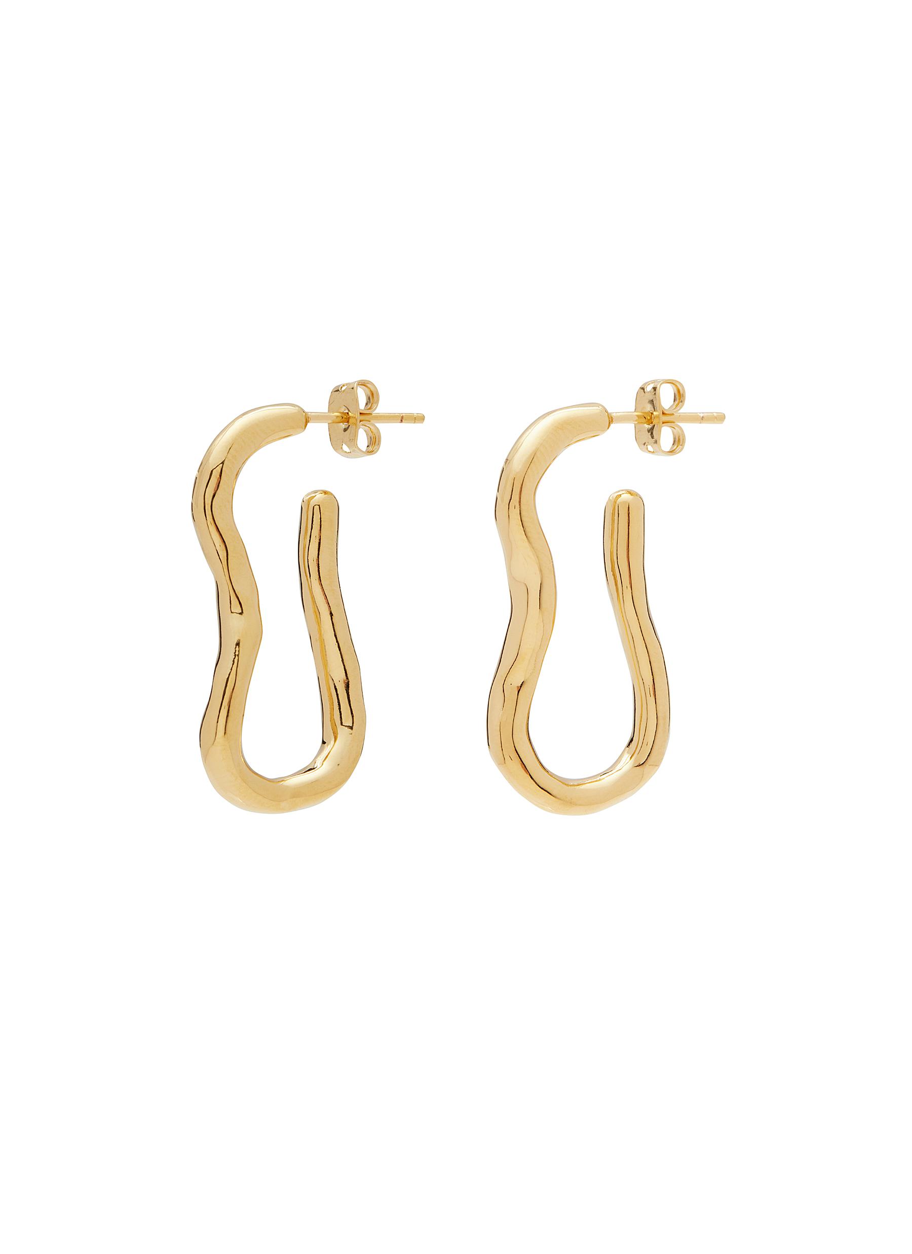 MISSOMA Molten 18K Gold-Plated Ovate Hoop Earrings